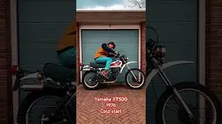 Yamaha XT 500 1E6 cold start. #1976 #xt500 #coldstart #tt500