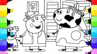Mummy and Peppa Pig have come to the wedding Drawing Easy, Peppa Pig Drawing, Peppa Pig Coloring