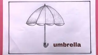 How To Draw Umbrella Step By Step Easy Umbrella  Drawing