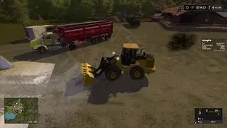 Selling woodchips Wheel loader Farming Simulator 17