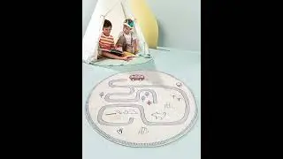 Warmly Home Child Cute Rugs Newly Game Round Cartoon Lovely Carpets for Kids Bed Room