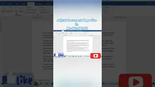 How to Adjust Document Page Size in Ms-Word 2016|Page Size Adjust in Microsoft office word|PageSize