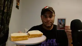 ASMR Eating Peanut Butter Sandwiches and Sports Card Ramble