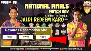 [HINDI] Free Fire City Open National Finals Live | Freefire City Open Redeem code
