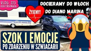 ŻYJEMY!!! O włos od TRAGEDII - Docieramy do WŁOCH. Karawaning w Diano Marina i nasz KEMPING Marino