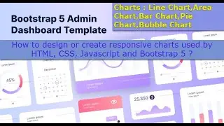 How to use bootstrap Charts ? (Line Chart,Area Chart,Bar chart) Part 7 | Bootstrap Charts Tutorial
