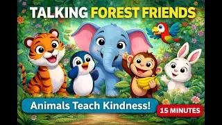 Talking Forest Friends 🐾 | Animals Teach Kindness | 15-Minute Kids Story