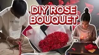 Rose Bouquet DIY 🌹 | Valentine / Birthday / Surprise Gift | Easy & Aesthetic Flower Craft