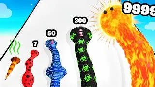 Worm Boss Fight Race MAX LEVEL WORM!