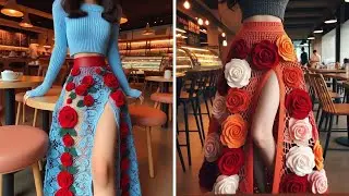 Beautiful Slit Style Crochet Dress Designs 😍 | ✨💡
