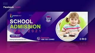 School and Education Facebook Cover Template ✍ Adobe Photoshop Tutorial