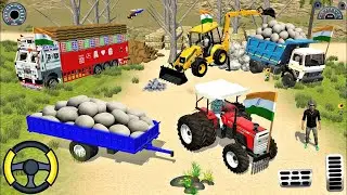 Indian vehicles simulator 3 d games 🚜 mahindra novo ☠️ Swaraj Jotaa 1025 🏗️🚜🪨 unloading stone#video 