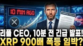 [리플 전망]리플 CEO, 10분 전 긴급 발표! XRP 900배 폭등 임박?