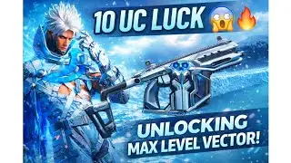 ONLY 10 UC! 😱 Unlocking Max Level Glacial Vector Skin! (PUBG/BGMI) ☠️🔥 #rozigaming 