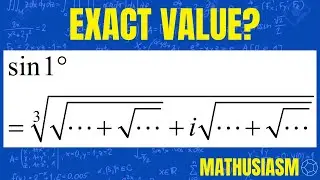 I found the exact value of sin 1 degree (from sin 3 degrees) | Inspired by @blackpenredpen