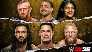 Team Roman Reigns, Brock Lesnar & John Cena vs Gimmick Character | WWE2K25
