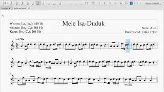 Mele isa duduk Nota
