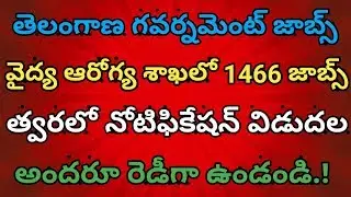 Telangana GOVT Health Department JOBS 2019 || TS Govt Paramedical Job Notification 2019 #PharmaGuide