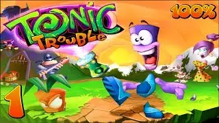 Tonic Trouble (PC) - 1080p60 HD (100%) Walkthrough Episode 1 - Ski Slope