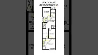 20 x 60 house plan/ 20 x 60 ghar ka naksha/ 29 x 60 house design/ #buildmyhome #shorts #home #house