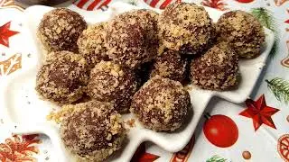 No-Bake Walnut Cookie Balls &ndash; Just Mix and Roll! | Perfect New Year's Eve Quick Dessert! 🥳