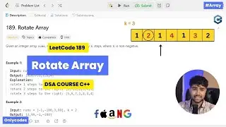 Rotate Array | LeetCode 189 | Top Placement Question | Easy Solution For Beginners || DSA Course C++