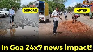 #InGoa24x7 news impact! Calangute damaged pipeline, pothole issue fixed after media report