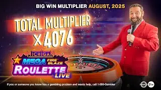 Playtech Live &ndash; Big Win x4076 &ndash; Mega Fire Blaze&trade; 🔥 Roulette Live from Michigan