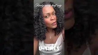 3 In 1 Kinky Curly Half Wig Human Hair #wigs #curlyhair