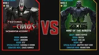 Real Steel WRB Cardinal Chaos VS Zeus NEW
