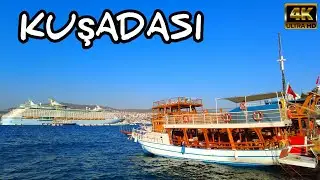 KUŞADASI AYDIN TÜRKİYE WALK TOUR | CASTLE & HARBOUR KUŞADASI | 28 June 2024 | 4k UHD 60fps