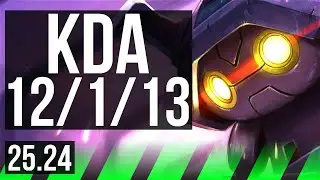 RAMMUS vs MASTER YI (JGL) | Good KDA: 12/1/13 | KR Master | 25.24