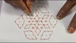🏵Simple 11×6 rangoli design🐚🏵Sankranti muggulu 🏵indianrangolii🏵