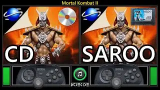 Mortal Kombat II (Sega Saturn with CD vs Sega Saturn with Saroo) Real Hardware Comparison