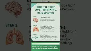 How to Stop Overthinking in 30 Seconds ?