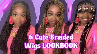 6 Beautiful Braided Full lace WIGS! MUST WATCH!