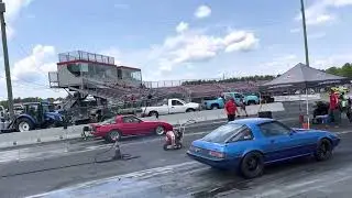 Mazda RX7 first gen burnout Pan American Nationals 28th anniversary Atco New Jersey