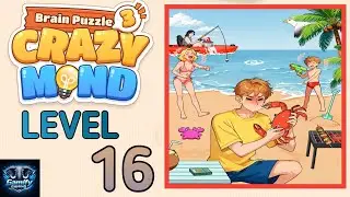 Brain Puzzle 3 Crazy Mind Level 16 |Sausage Lip SOS| Walkthrough