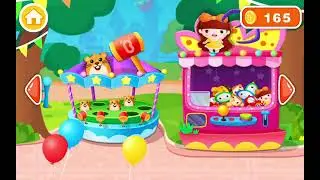 Little Panda's Christmas Amusement Park || kids games || Baby Bus game