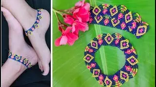 #trendingcollection47 #DIY  beads light weight payal design bnane ka sabse ashan trika 😍