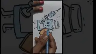 How To Draw Cute Vaccine Drawing | Drawing Vaccine Step by Step | Vaccination Drawing