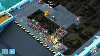 Boom beach Season 44 Heavy Ship tricky defense (troops move backways)