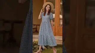 Style a Black & White Checkered Dress|Black and White Check-Printed Dress|Stylish dress designs