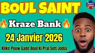 Boul Saint lotto 5 Chif ak maryaj pou Jodi Samedi 24 Janvier 2026 Lan #boulsaint #tchala #boulcho