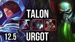 TALON vs URGOT (TOP) | 2.8M mastery, 700+ games, 8/3/14 | NA Master | 12.5