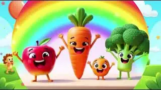 🎵 Crunch Crunch Munch! 🥕🍎 | Healthy Food Song for Kids | Giggle Kiddo World