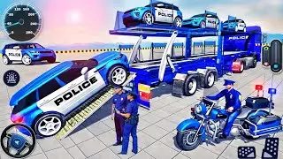 Us Police Car Transpoter Driving - Simulator Police Trailer Truck Driver 3D Android Gameplay