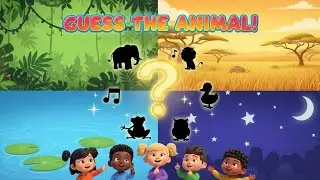 Guess the Animal Song 🐘🦁🐒 | Fun Animal Sounds Game for Kids | CocoMoco Nursery Rhymes
