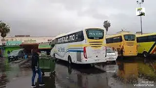 أمطار الخير من قرب أمسكروض الي محطة الطرقية لإنزكان