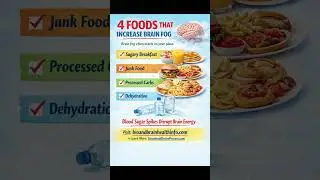 4 Foods That Increase Brain Fog and Slow Your Brain #brainfog #brainhealth #nutritiontips